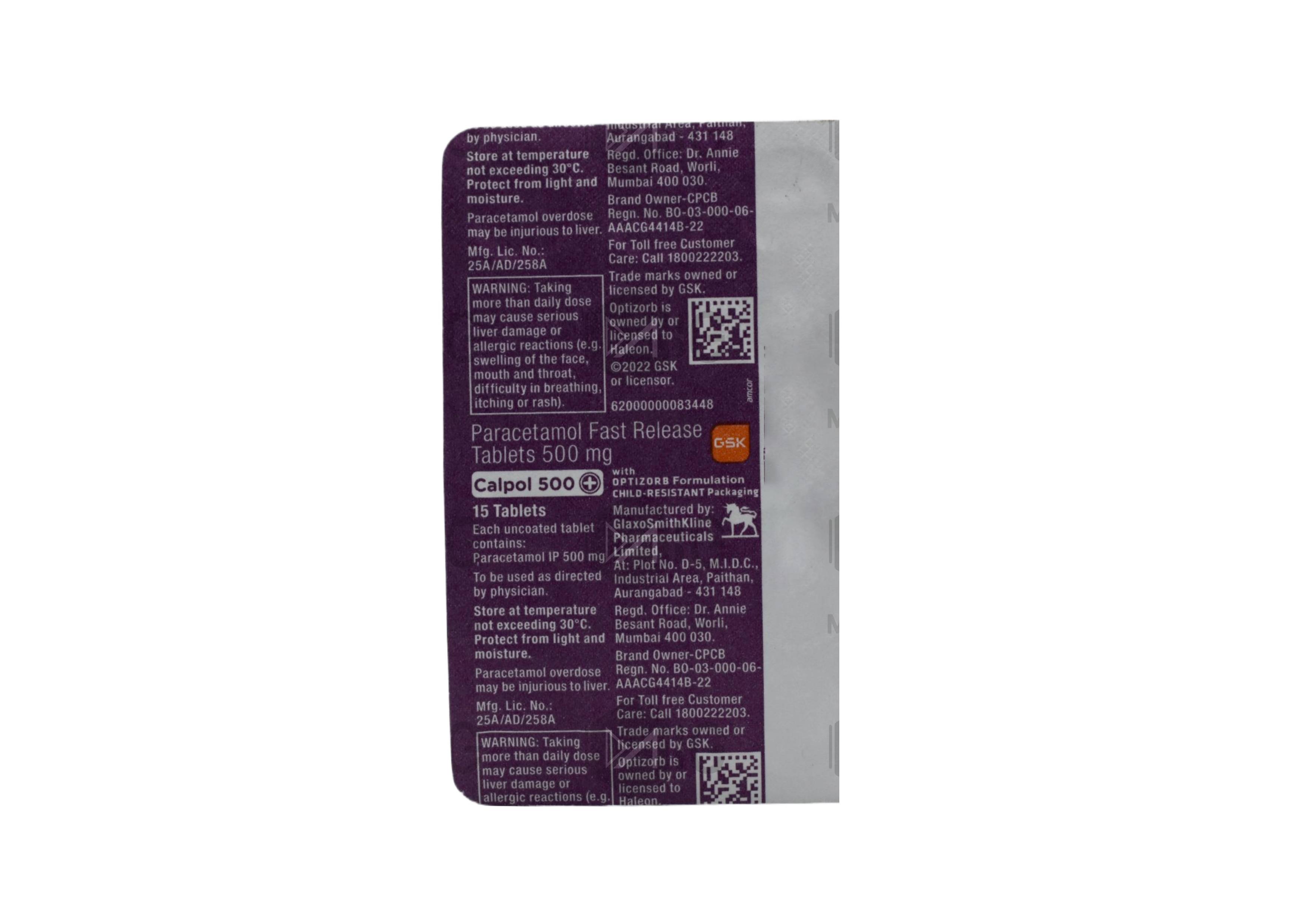 CALPOL 500MG